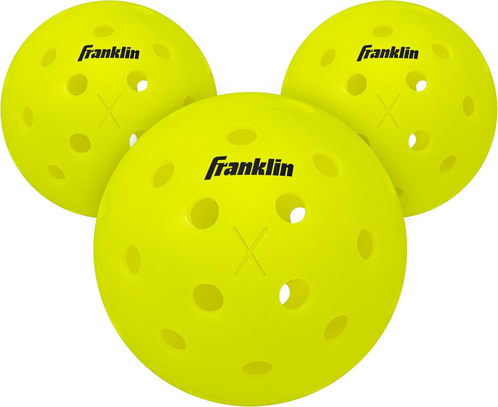 Franklin Sports X-40 Outdoor Pickleballs - Official Ball of USA Pickleball, APP Tour + Pickleball US Open - 3 Packs, 12 Packs, 36 Pickleball Buckets, 50, 100 + 400 Bulk Packs of Regulation Pickleballs