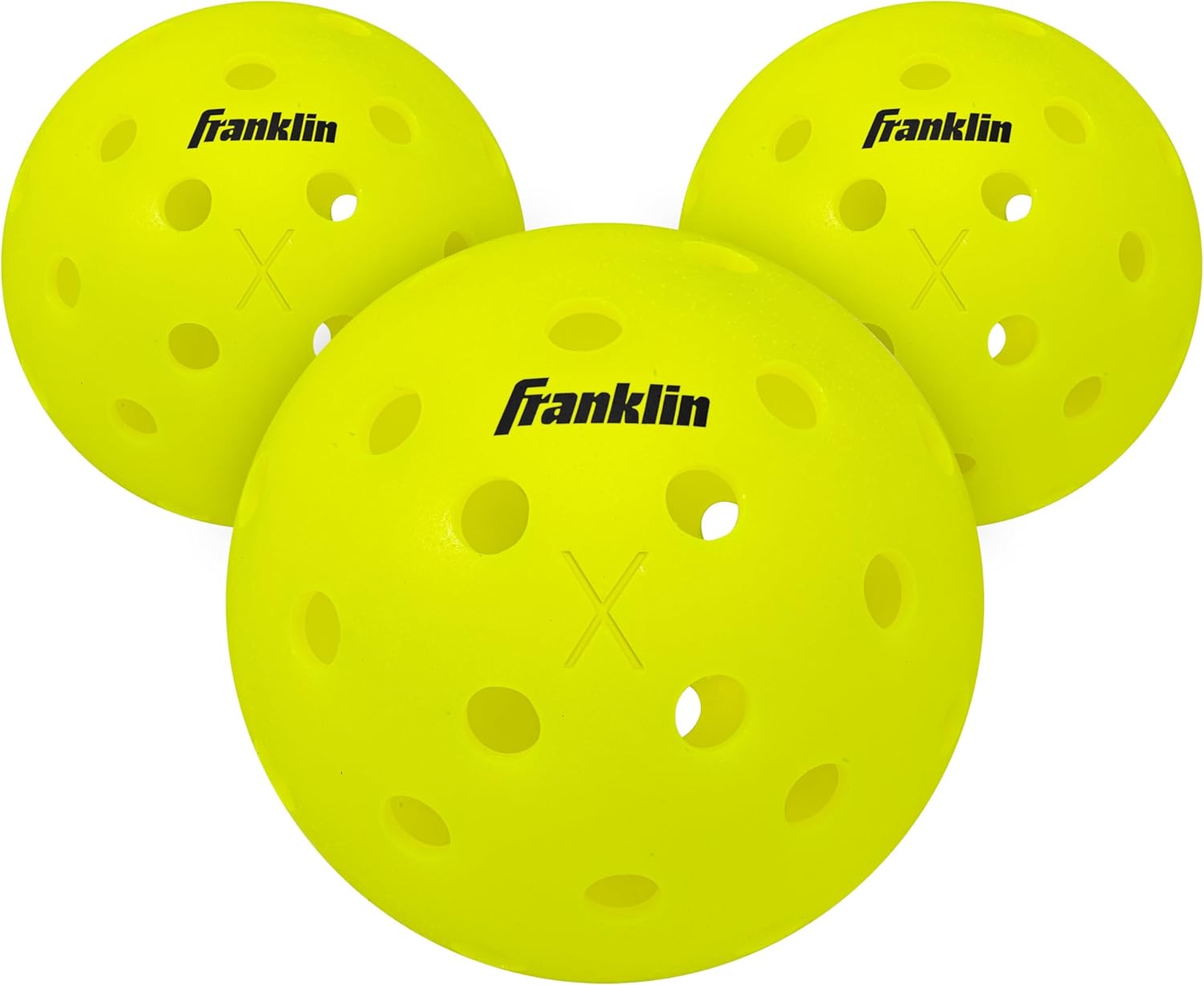 Franklin Sports X-40 Outdoor Pickleballs - Official Ball of USA Pickleball, APP Tour + Pickleball US Open - 3 Packs, 12 Packs, 36 Pickleball Buckets, 50, 100 + 400 Bulk Packs of Regulation Pickleballs