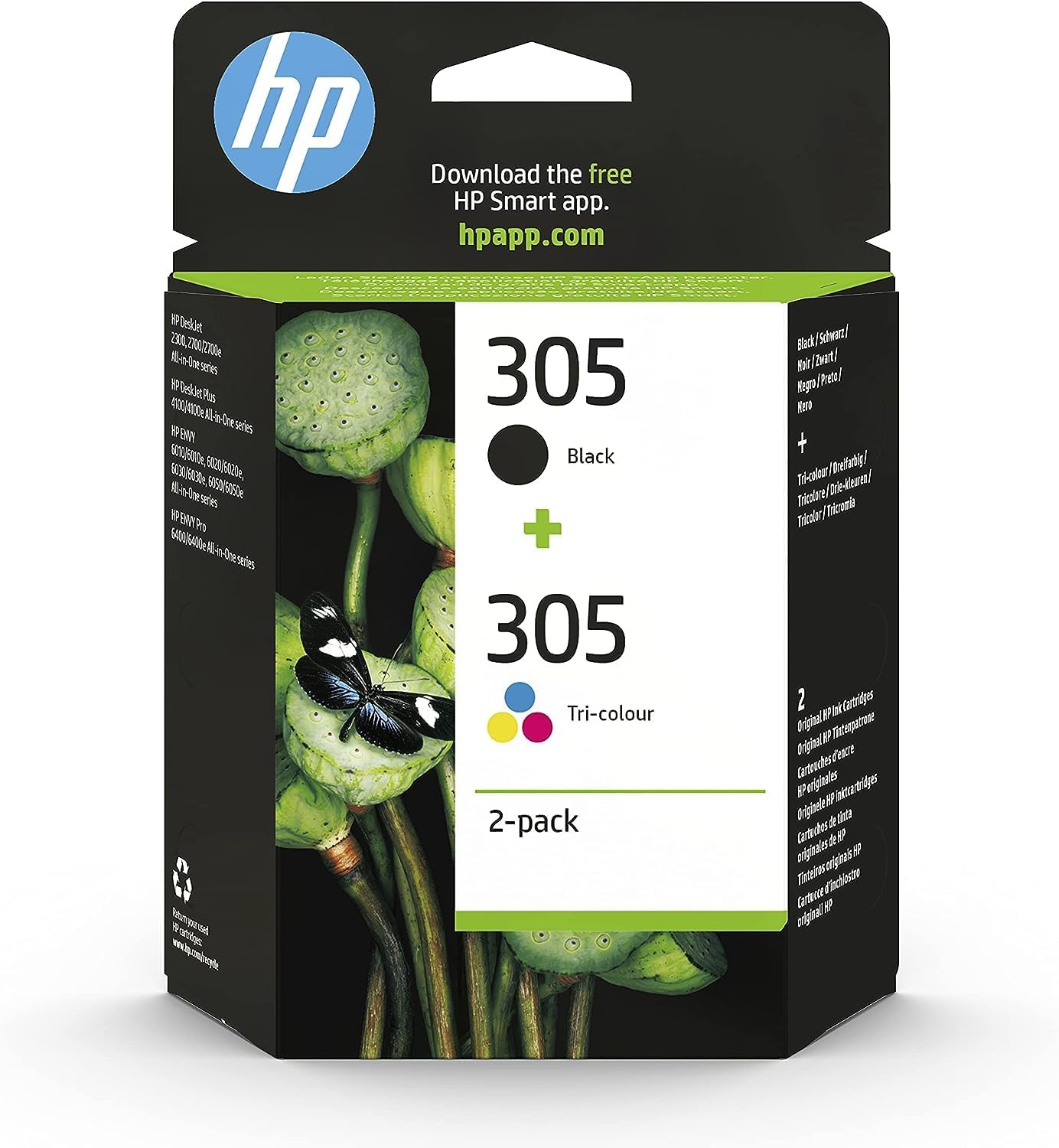 HP 305 Ink Cartridge 2-Pack – Black and Tri-Color