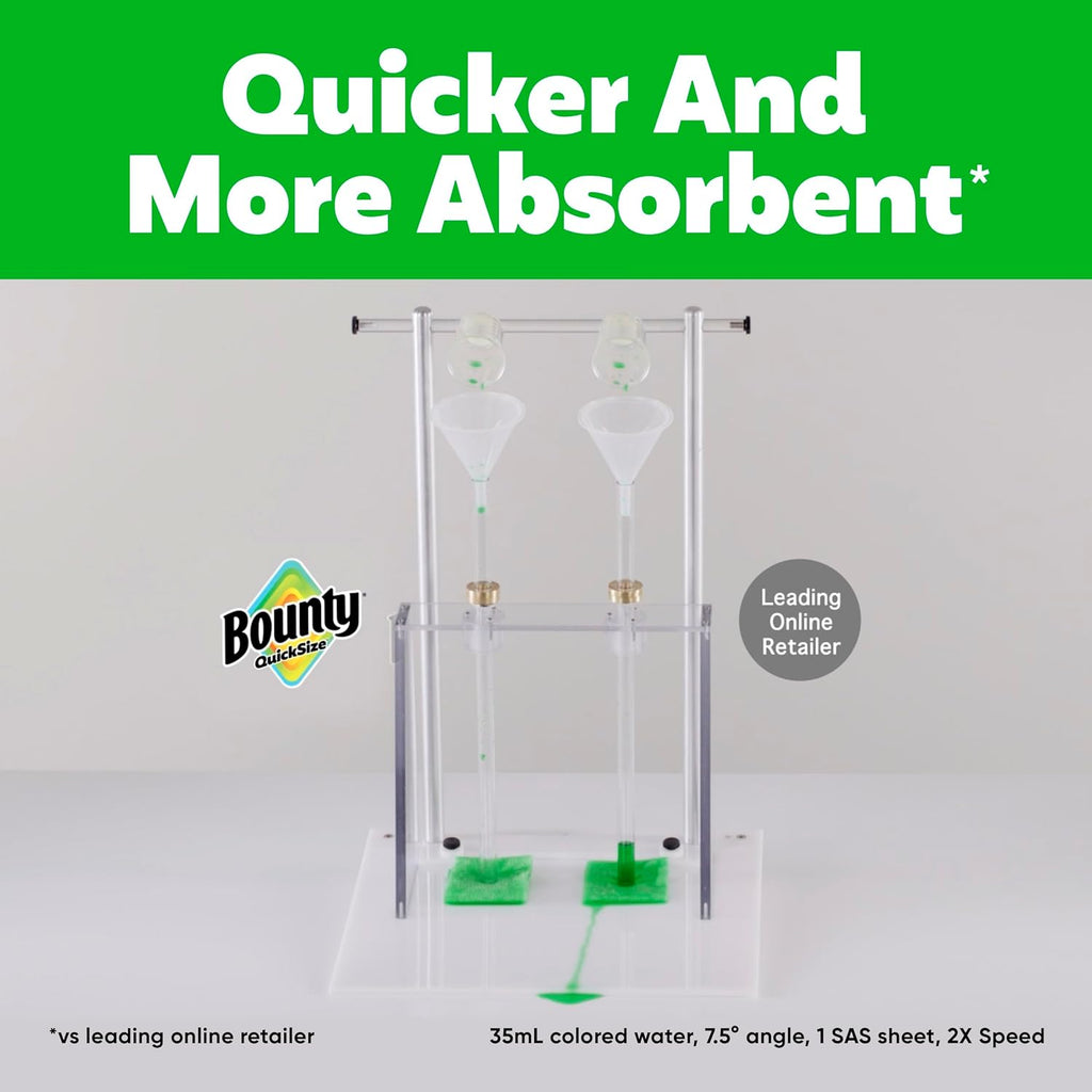 Bounty Quick Size Paper Towels – 8 Family Rolls (Equals 20 Regular Rolls)