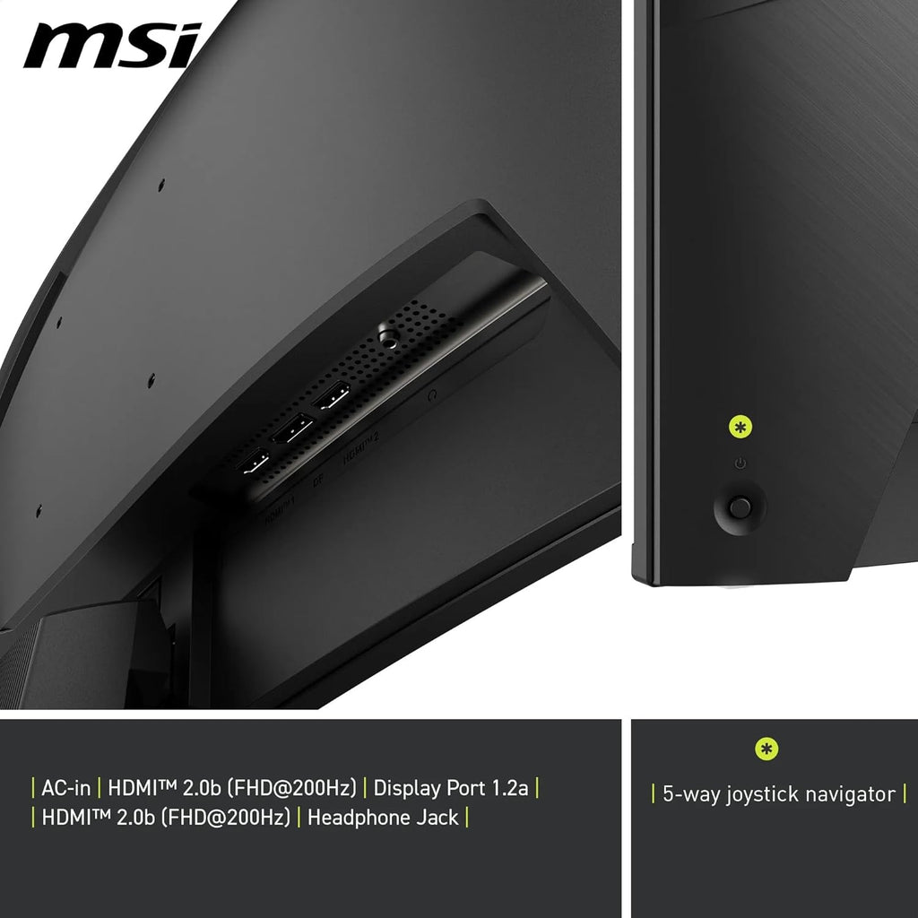 MSI MAG 276CF E20 – 27" Curved Gaming Monitor, 200Hz, 0.5ms, HDR Ready