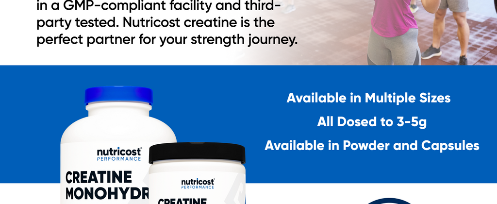 Nutricost Creatine Monohydrate Micronized Powder 500G, 5000mg Per Serv (5g) - 100 Servings, 17.9 Oz