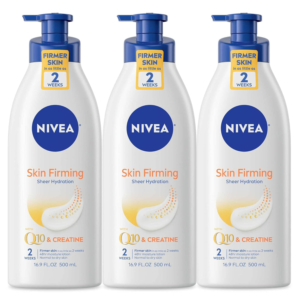 NIVEA Skin Firming Sheer Hydration Lotion with Q10 & Creatine – 16.9 fl oz
