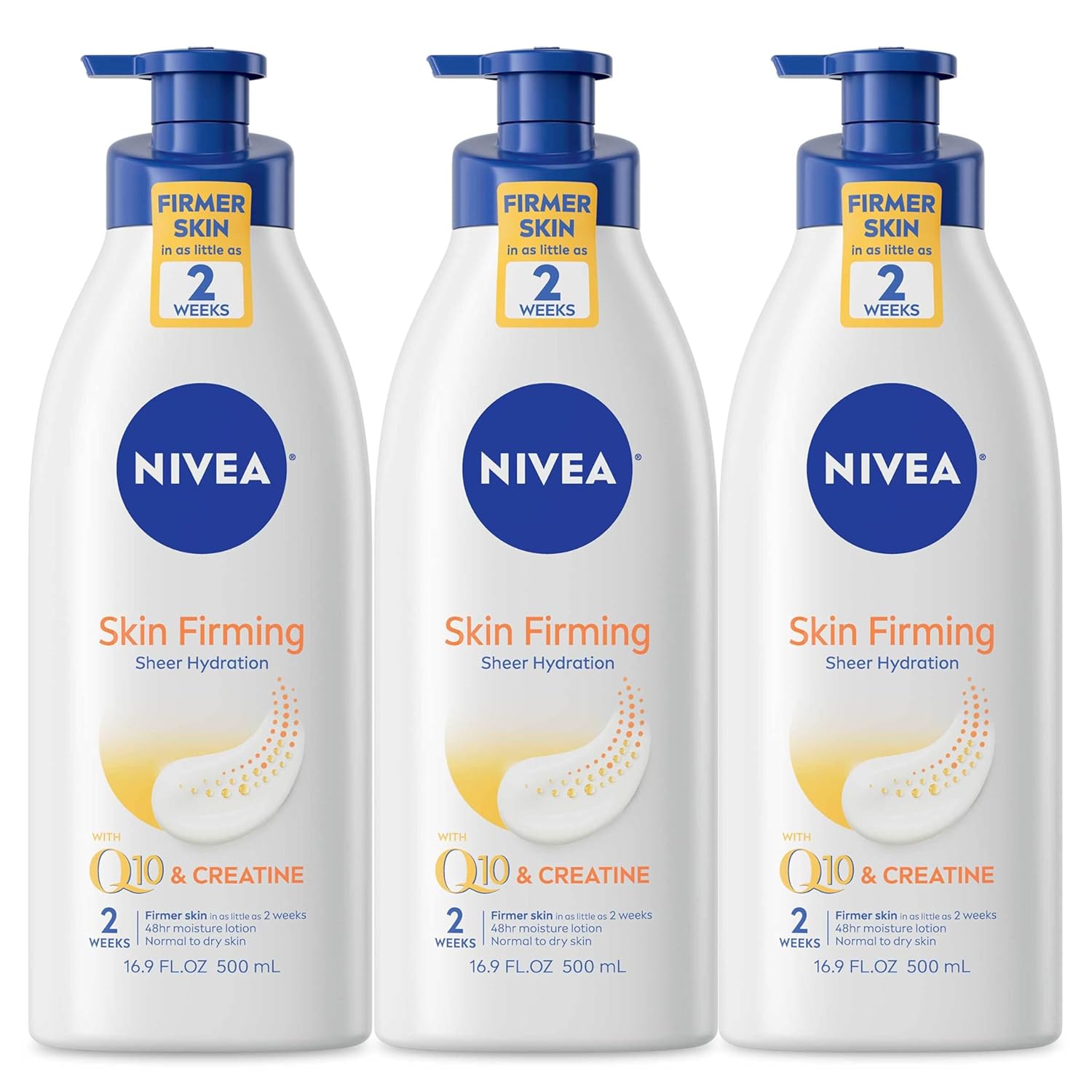 NIVEA Skin Firming Sheer Hydration Lotion with Q10 & Creatine – 16.9 fl oz