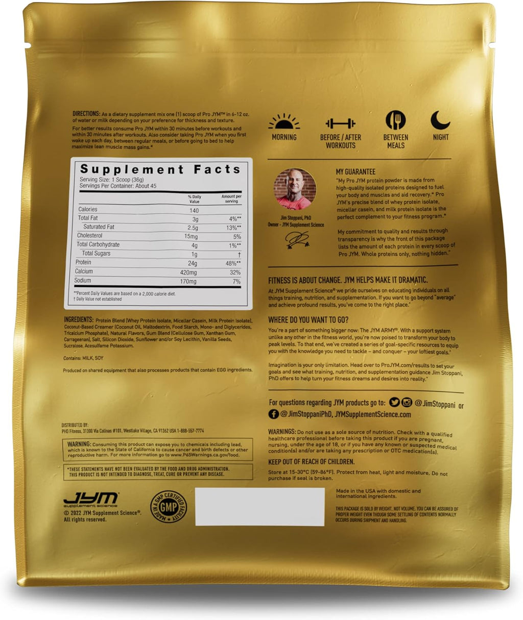 Pro JYM Tahitian Vanilla Protein