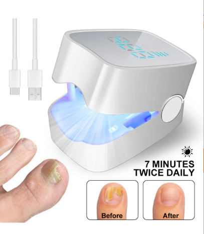 WHITE Nail Fungus Treatment UV LED Lamp Laser Device for Cleaning Onychomycosis USB Charge UV Light
