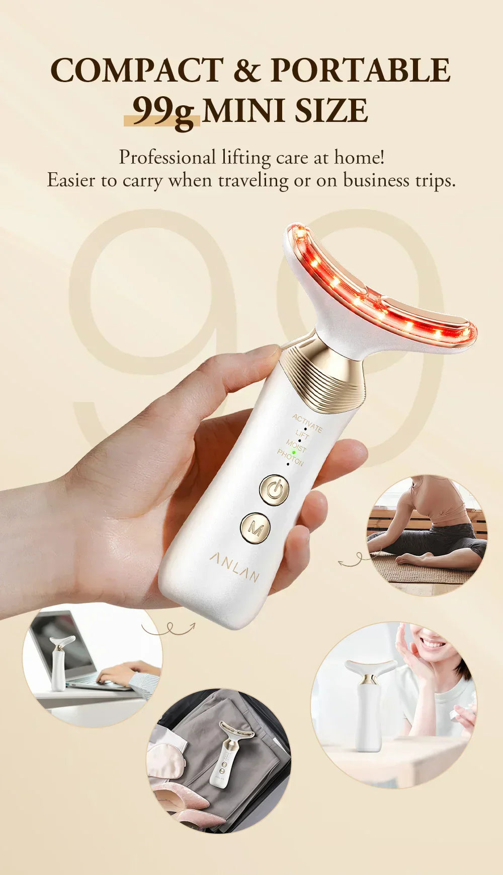 ANLAN Dual Polar Neck Beauty Device – Lift, Firm &amp; Rejuvenate Your Skin