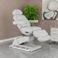 White Electric Clinical Treatment Chair – Adjustable Spa Bed & Aesthetic Exam Chair with Remote