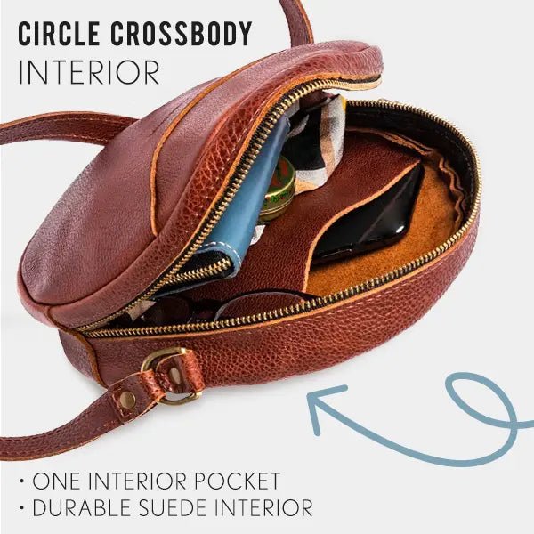Leather Circle Crossbody.